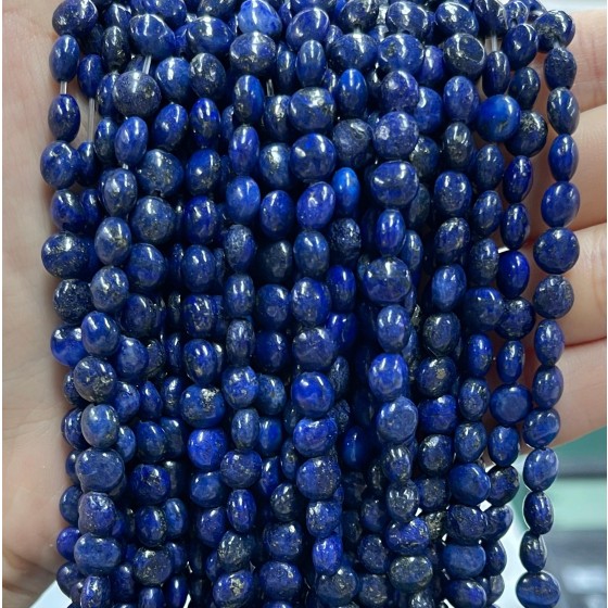 No_1359_Enhanced Lapis Lazuli Coin Beads_6mm_(Sold Per Strand)