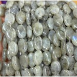 No_1363_Natural White Labradorite Egg Shaped Bead_10*14mm_(Sold Per Strand)