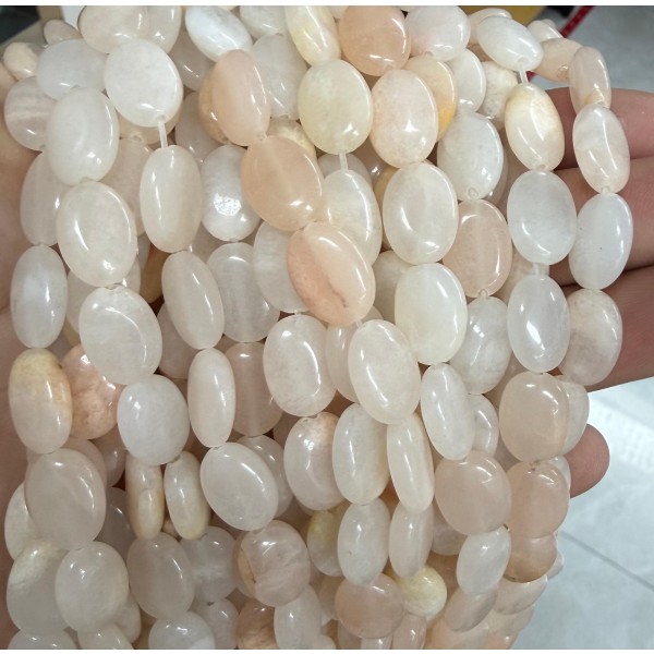 No_1368_Natural Ice Transparent Pink Aventurine Egg Shaped Bead_10*14mm_(Sold Per Strand)