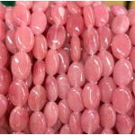 No_1369_Enhanced Pink Chalcedony Egg Shaped Bead_10*14mm_(Sold Per Strand)