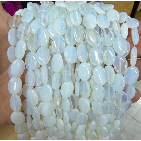 No_1381_Synthetic Opal Egg Shaped Bead_10*14mm_(Sold Per Strand)