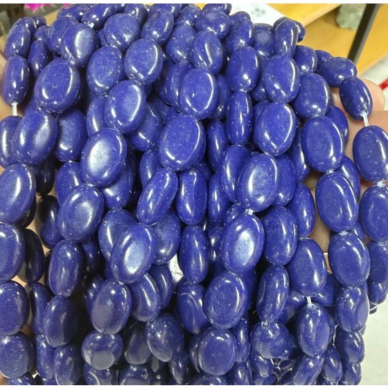 No_1402_Synthetic Lapis Lazuli Egg Shaped Beads_10*14mm_(Sold Per Strand)