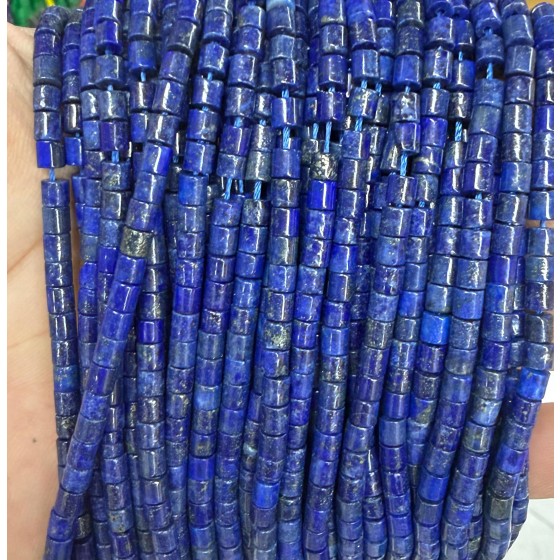 No_1412_Enhanced Lapis Lazuli Cylinder_4*4mm_(Sold Per Strand)