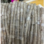 No_1414_Natural Gray Agate Cylinder_4*4mm_(Sold Per Strand)