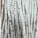 No_1418_Natural White Turquoise Cylinder_4*4mm_(Sold Per Strand)