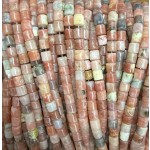 No_1427_Natural Red Cotton Agate Column_4*4mm_(Sold Per Strand)