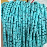 No_1434_Synthetic Light Turquoise Cylinder_4*4mm_(Sold Per Strand)