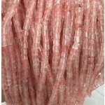 No_1444_Synthetic Watermelon Red Crystal Cylinder_4*4mm_(Sold Per Strand)