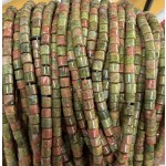 No_1450_Natural Unakite Cylinder_4*4mm_(Sold Per Strand)