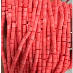 No_1455_Synthetic Pink Stone Cylinder_4*4mm_(Sold Per Strand)