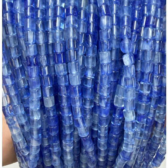 No_1462_Synthetic Watermelon Blue Crystal Cylinder_4*4mm_(Sold Per Strand)