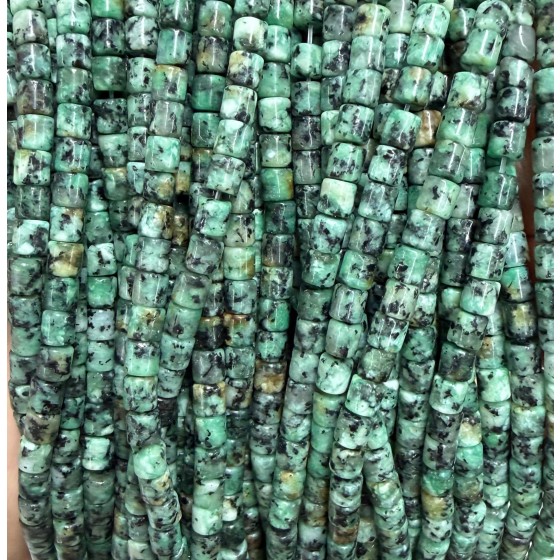 No_1466_Enhanced African Turquoise Cylinder_4*4mm_(Sold Per Strand)