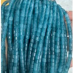 No_1478_Enhanced Ink Blue Chalcedony Cylinder_4*4mm_(Sold Per Strand)