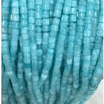 No_1479_Enhanced Lake Blue Chalcedony Cylinder_4*4mm_(Sold Per Strand)