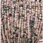 No_1485_Natural Black Lined Red Jasper Cylinder_4*4mm_(Sold Per Strand)