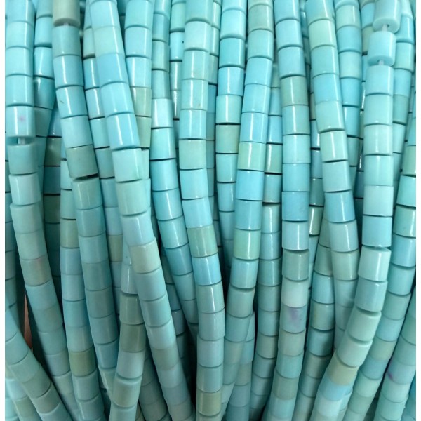 No_1494_Synthetic Lake Blue Stone Cylinder_4*4mm_(Sold Per Strand)