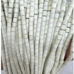 No_1496_Synthetic White Stone Cylinder_4*4mm_(Sold Per Strand)