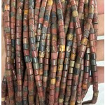 No_1497_Natural Red Jasper Cylinder_4*4mm_(Sold Per Strand)