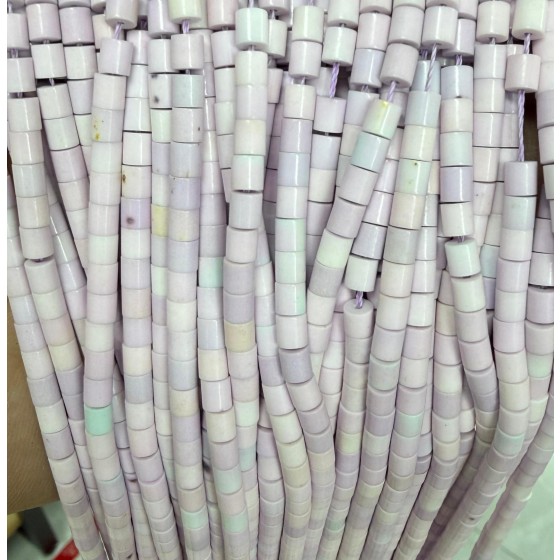 No_1498_Synthetic Lavender Stone Cylinder_4*4mm_(Sold Per Strand)