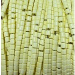 No_1506_Porcelain Yellow Glass Cylinder_4*4mm_(Sold Per Strand)