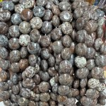 No_1509_Natural Coffee Snowflake Stone Coin Beads_10mm_(Sold Per Strand)