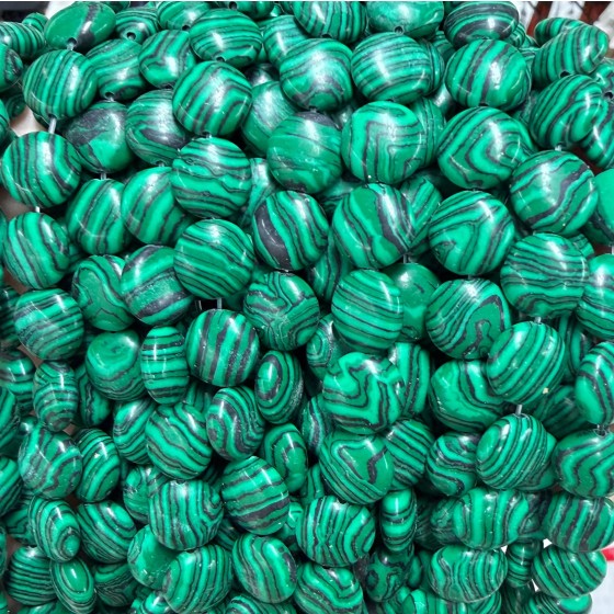 No_1519_Synthetic Malachite Coin Beads_10mm_(Sold Per Strand)