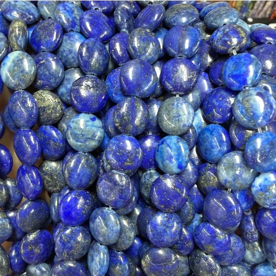 No_1554_Enhanced Lapis Lazuli Coin Beads_10mm_(Sold Per Strand)