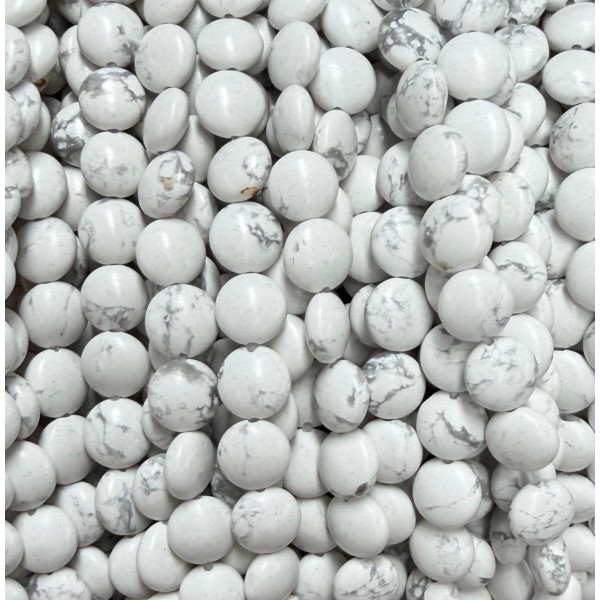 No_1566_Natural White Turquoise Coin Beads_8mm_(Sold Per Strand)