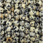 No_1567_Natural Dalmation Jasper Coin Beads_8mm_(Sold Per Strand)