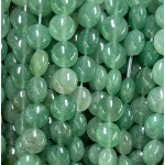 No_1568_Natural Green Aventurine Coin Beads_8mm_(Sold Per Strand)