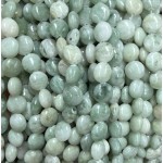No_1572_Natural Lushan Jade Coin Beads_8mm_(Sold Per Strand)