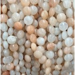 No_1575_Natural Ice (translucent Grade) Pink Aventurine Coin Beads_8mm_(Sold Per Strand)