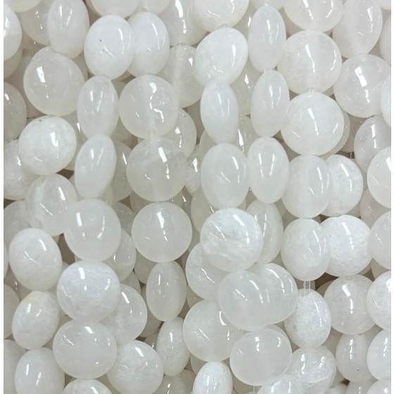 No_1578_Natural White Jade Coin Beads_8mm_(Sold Per Strand)
