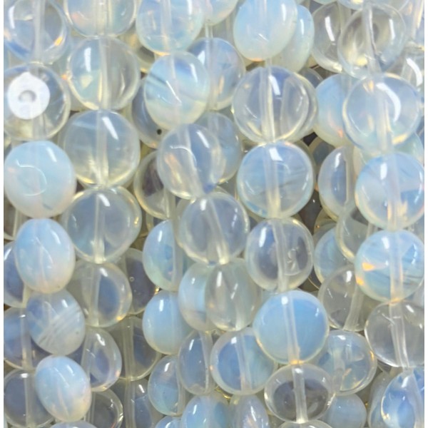 No_1588_Synthetic Opal Coin Beads_8mm_(Sold Per Strand)