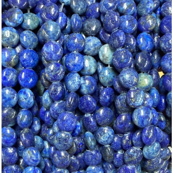 No_1592_Enhanced Lapis Lazuli Coin Beads_8mm_(Sold Per Strand)
