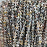 No_1598_Natural Red Leopard Jasper Center Drilled (short) Crescent Bead_4mm_(Sold Per Strand)