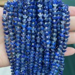 No_1619_Enhanced Lapis Lazuli Center Drilled (short) Crescent Bead_6mm_(Sold Per Strand)