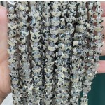 No_1622_Natural Dalmation Jasper Center Drilled (short) Crescent Bead_8mm_(Sold Per Strand)