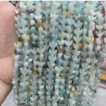 No_1626_Natural Amazonite Center Drilled (short) Crescent Bead_8mm_(Sold Per Strand)