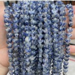 No_1628_Natural Blue Dalmation Jasper Center Drilled (short) Crescent Bead_8mm_(Sold Per Strand)