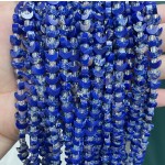 No_1636_Synthetic Dark Blue Imperial Jasper Center Drilled (short) Crescent Bead_8mm_(Sold Per Strand)