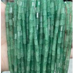 No_1650_Natural Green Aventurine Hexagonal Cylinder_4*6mm_(Sold Per Strand)