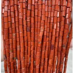 No_1652_Natural Red Jasper Hexagonal Cylinder_4*6mm_(Sold Per Strand)