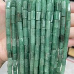 No_1672_Natural Green Aventurine Hexagon Cylinder_6*10-12mm_(Sold Per Strand)