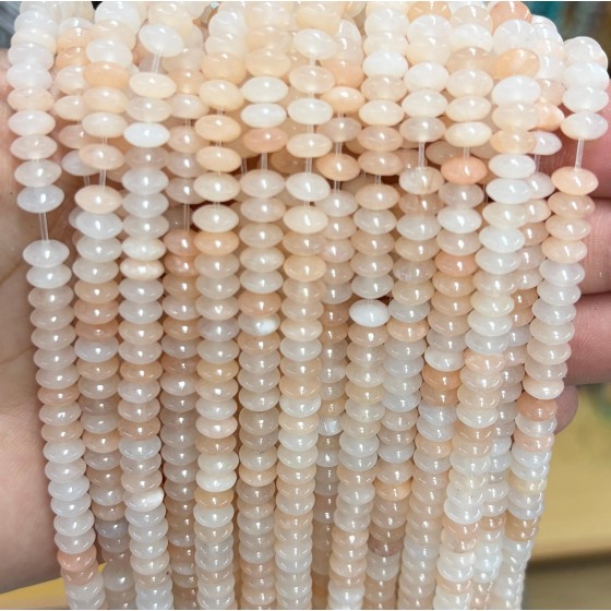 No_1694_Natural Ice Transparent Pink Aventurine Flying Saucer Bead_6*3mm_(Sold Per Strand)