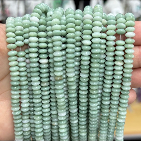 No_1697_Natural Lushan Jade Flying Saucer Bead_6*3mm_(Sold Per Strand)