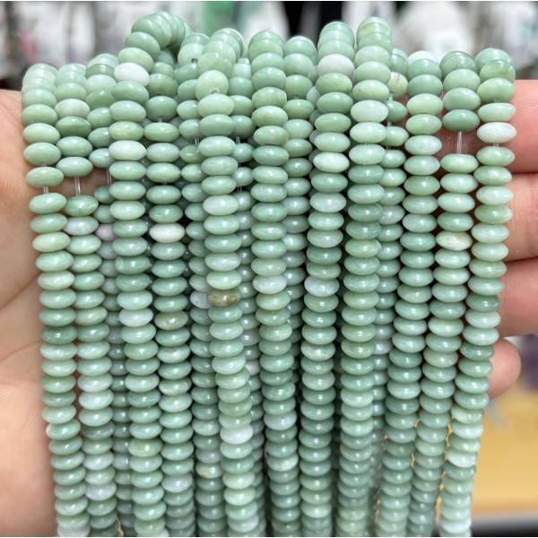 No_1697_Natural Lushan Jade Flying Saucer Bead_6*3mm_(Sold Per Strand)