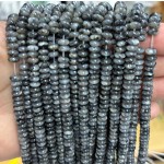 No_1700_Natural Black Labradorite Flying Saucer Bead_6*3mm_(Sold Per Strand)