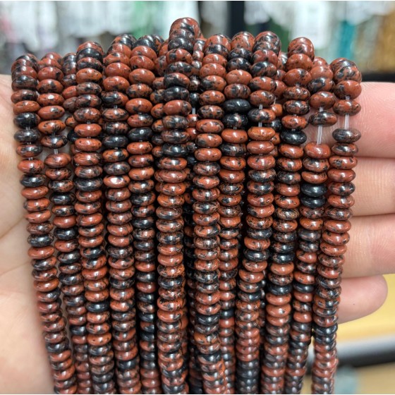 No_1705_Natural Golden Swan Stone Saucer Beads_6*3mm_(Sold Per Strand)