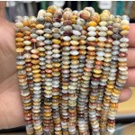 No_1708_Natural Crazy Agate Saucer Beads_6*3mm_(Sold Per Strand)